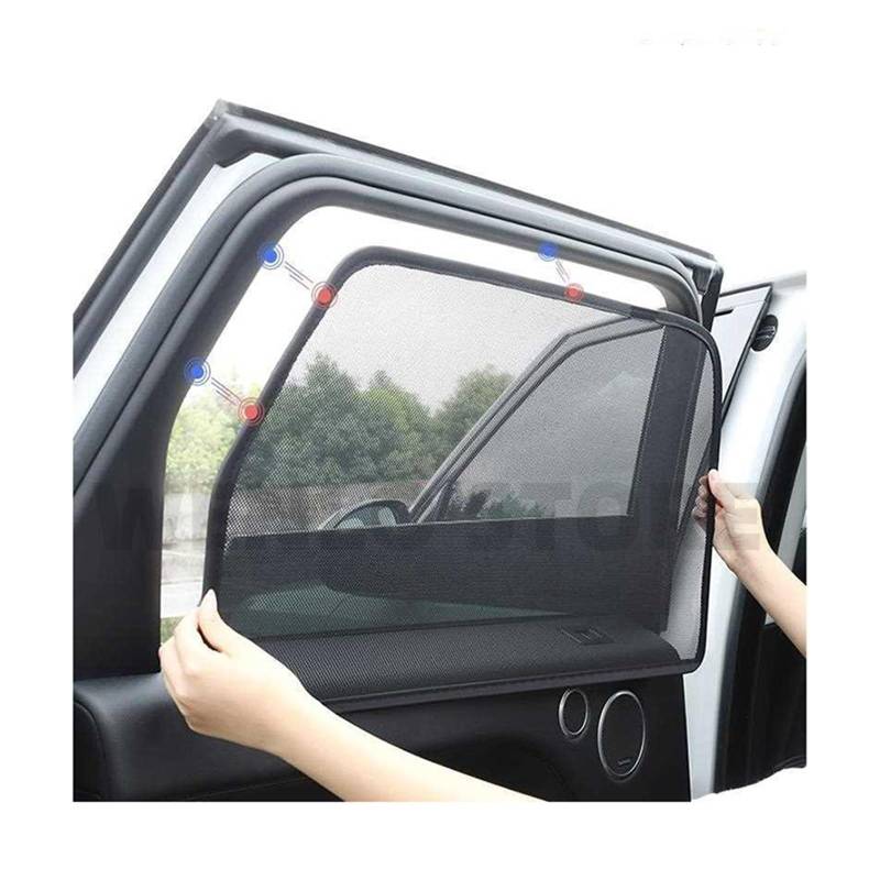 Auto-Sonnenschutz Magnetischer vorderer Windschutzscheibe hinten Seitenfenster Sonnenschutzvisier kompatibel mit JAZZ GD 2001-2008(2PCS Front) von OQUFINTER