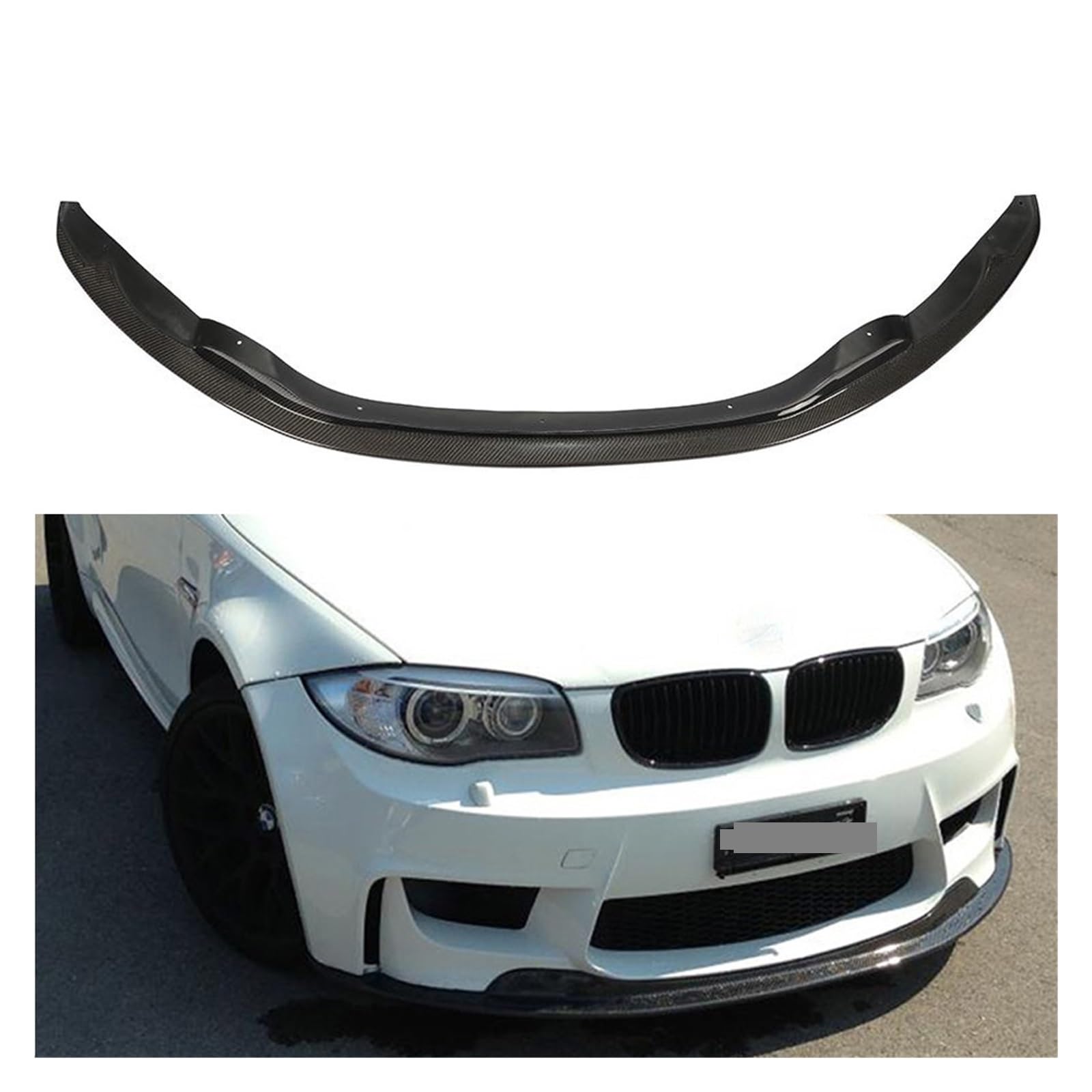 Carbon Fiber/FRP Front Bumper Lip China Spoiler Splitters Apron Compatible With MW 1series E82 M Bumper 2012-2016(A) von OQUFINTER