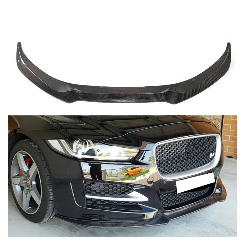 Carbon Fiber/FRP Front Bumper Lip Spoiler Splitters Compatible With Jaguar XE XF XEL XFL Stufenheck 4-Door 2015 2016 2017 Front Bumper Lip(A) von OQUFINTER