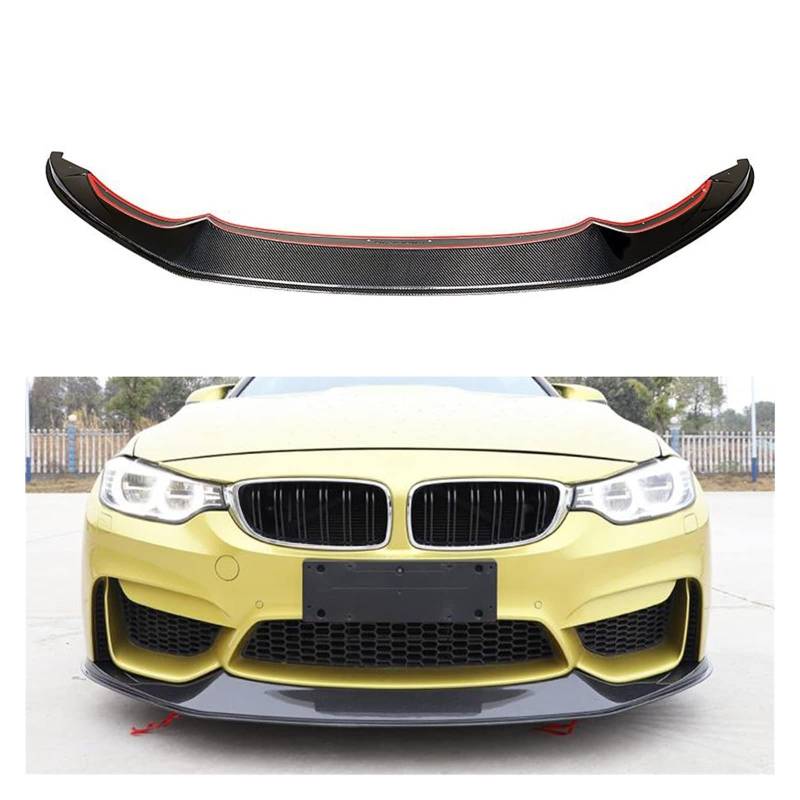 Carbon Fiber/FRP Front Bumper Lip Spoiler Splitters Compatible With MW F80 M3 F82 F83 M4 2014-2018 Carbon Fiber Front Lip Spoiler(FRP Black) von OQUFINTER