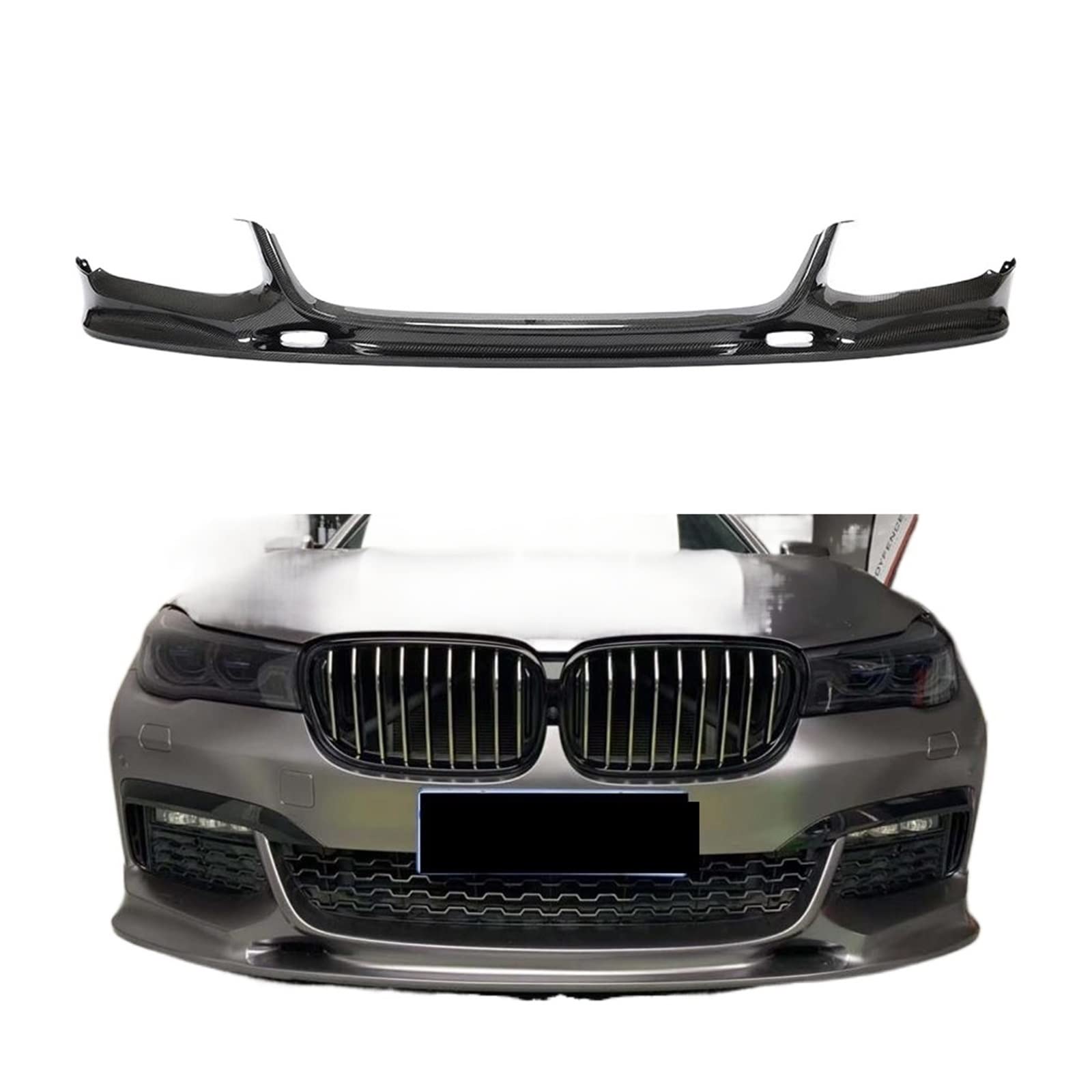 Carbon Fiber Front Bumper Lip Spoiler Splitters Compatible With MW 7 Series G11 G12 M Sport 2016 2017 2018 Bumper Guards Carbon Fiber/FRP(A) von OQUFINTER