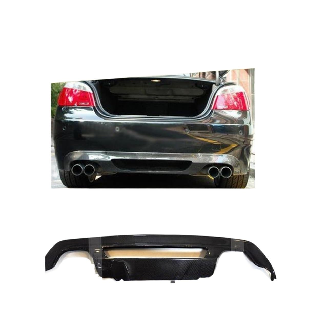 Carbon Fiber Rear Diffuser Bumper Lip Compatible With MW E60 M5 Bumper 2004-2010 von OQUFINTER