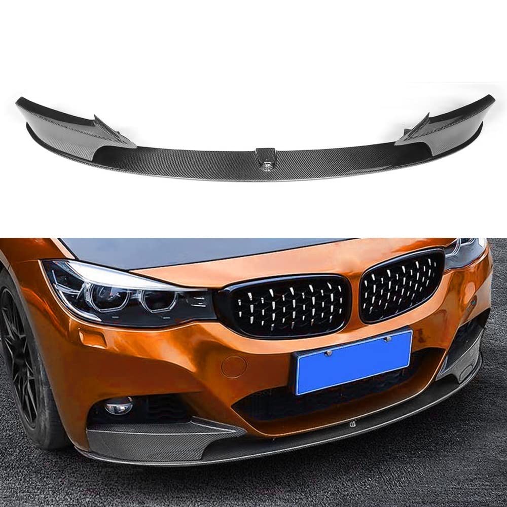 Compatible With MW 3 Series F34 GT M Sport 2014-2017 Front Bumper Lip Splitters Flaps Guard Protector Carbon Fiber/FRP(A) von OQUFINTER