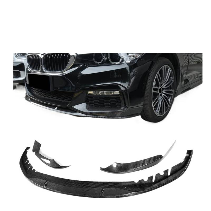 Compatible With MW 5 Series G30 G31 520i 530i 540i M Sport 2017 2018 2019 Carbon Fiber Front Bumper Lip Spoiler Splitters Apron(Only Lip) von OQUFINTER