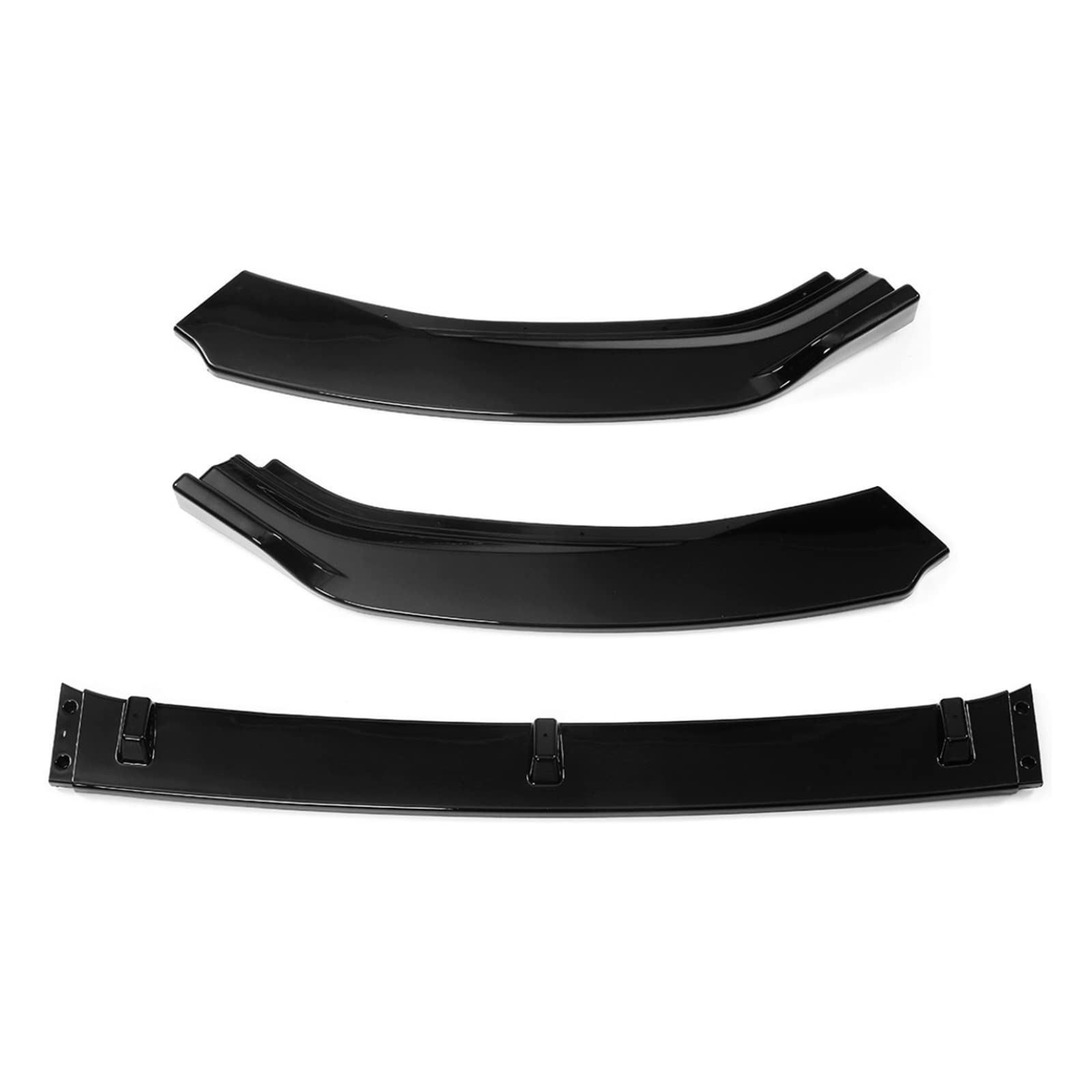 Compatible With VW Golf 7 MK7 MK7.5 GTI 2014-2020 Front Bumper Splitter Lip Diffuser Spoiler Protector Deflector Body Kit Accessory(GTI Type Black) von OQUFINTER