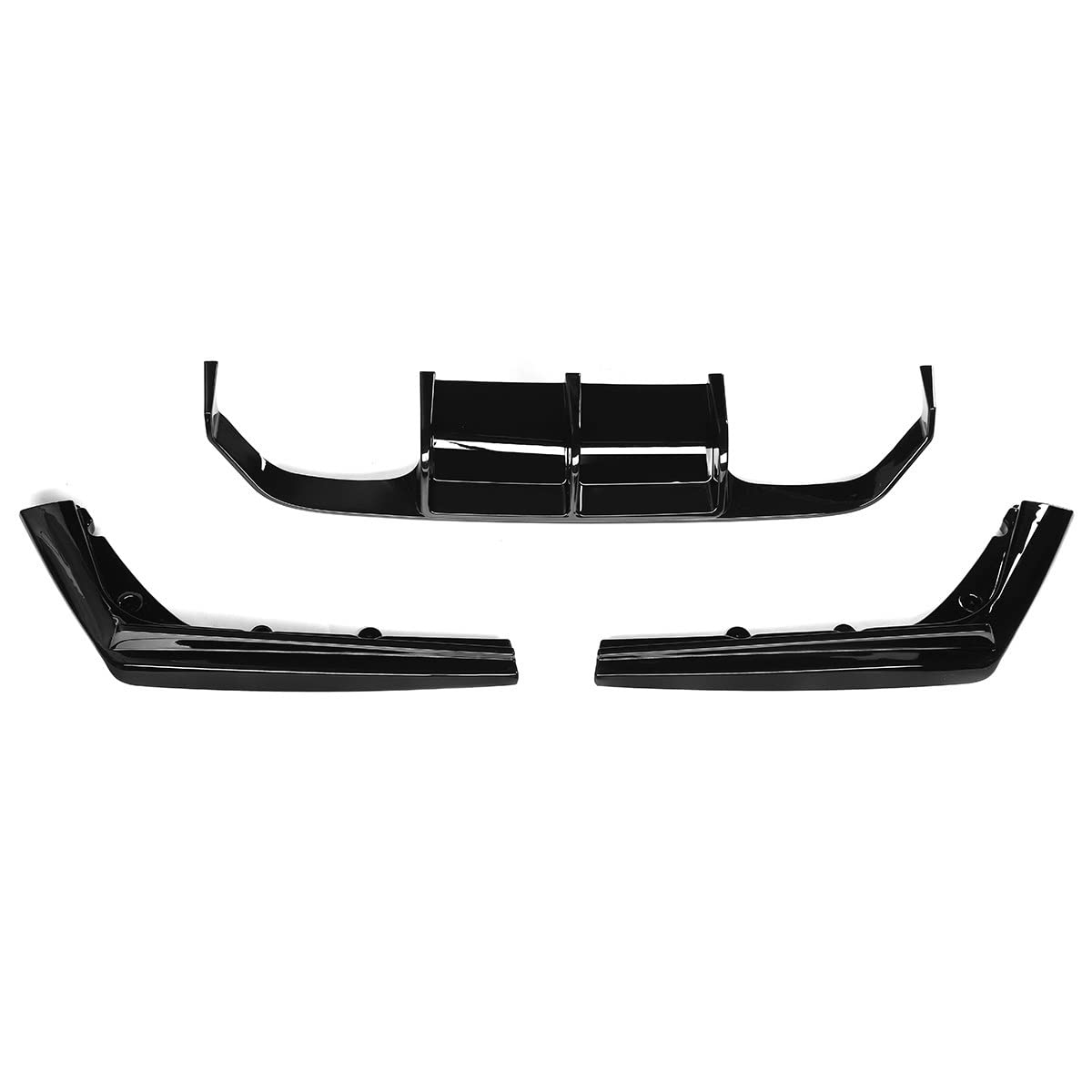 F82 M4 Rear Bumper Diffuser Spoiler Lip Splitter Compatible With MW F80 M3 F82 M4 2015-2020 Rear Bumper Chassis Protector Guard(Glossy Black) von OQUFINTER