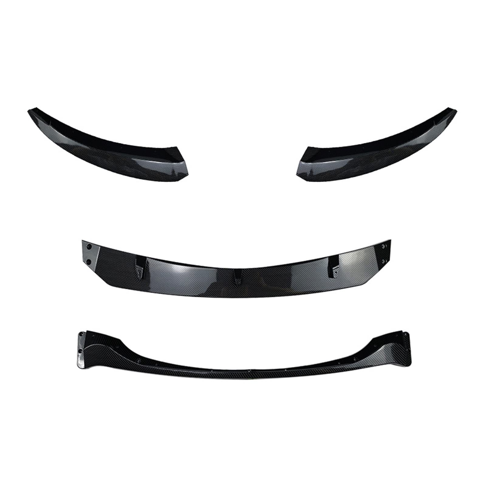 Front Bumper Lip Lower Spoiler Splitter Guard Moulding Trim Cover Compatible With MW 1 Series E82 E88 2008 2009 2010 2011 2012 2013(Carbon) von OQUFINTER