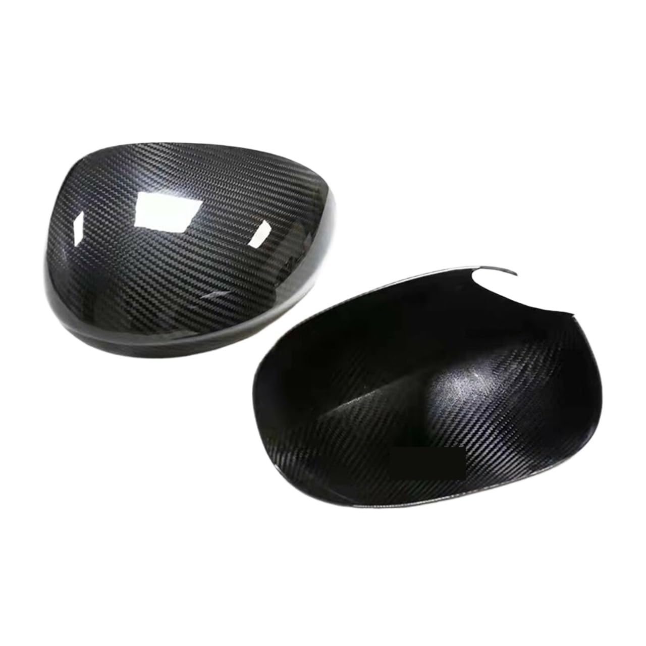 Kompatibel mit Dodge Challenger 2009-2020 Auto Kohlefaser Außenseite Rückspiegel Fall Cover Trim Cap Autoteile Zubehör(Gloss Black) von OQUFINTER