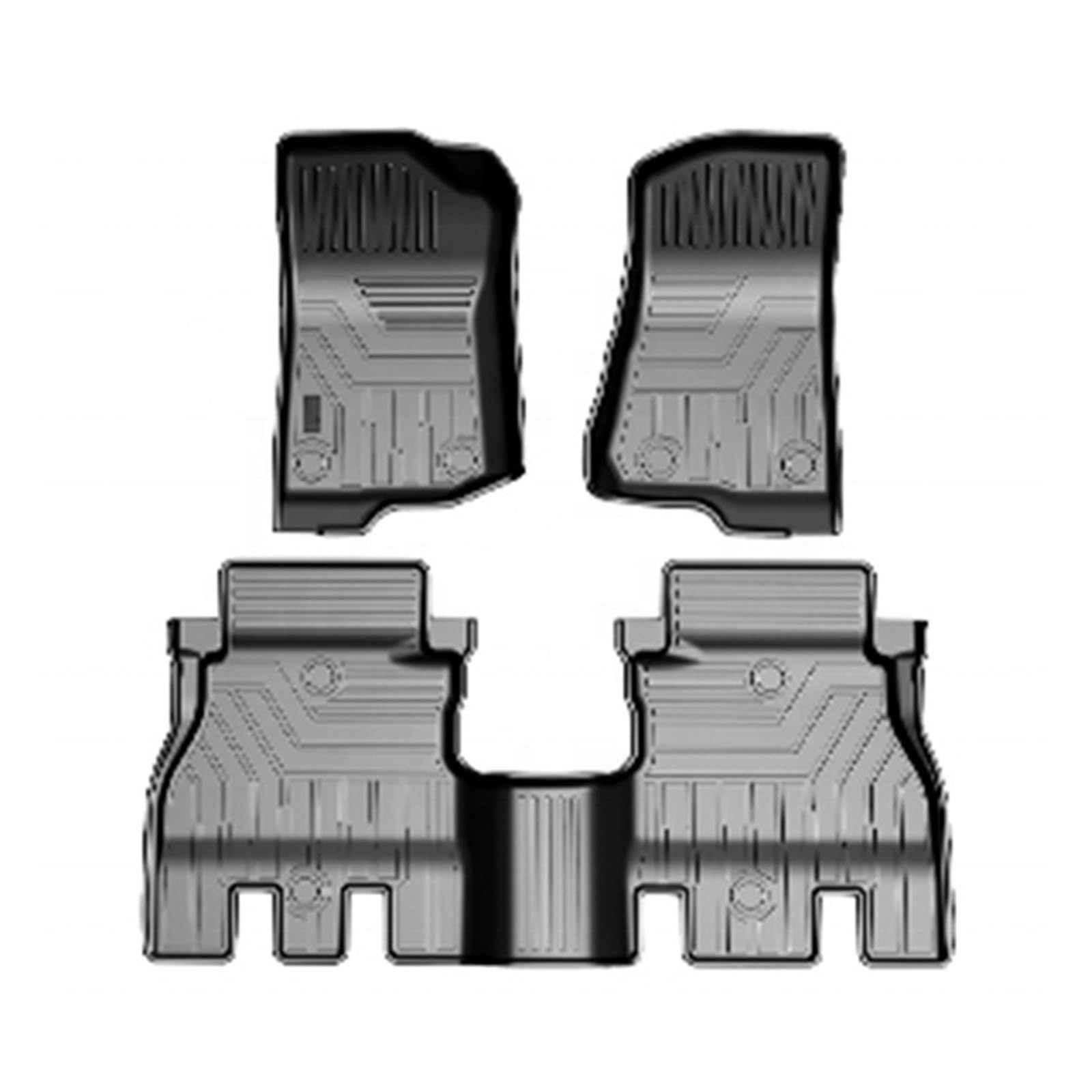 Auto Zubehör 3D Fußmatten All Weather TPE Teppich Kompatibel mit Jeep Wrangler 4-Tür 2018-2020 von ORAMONTEX