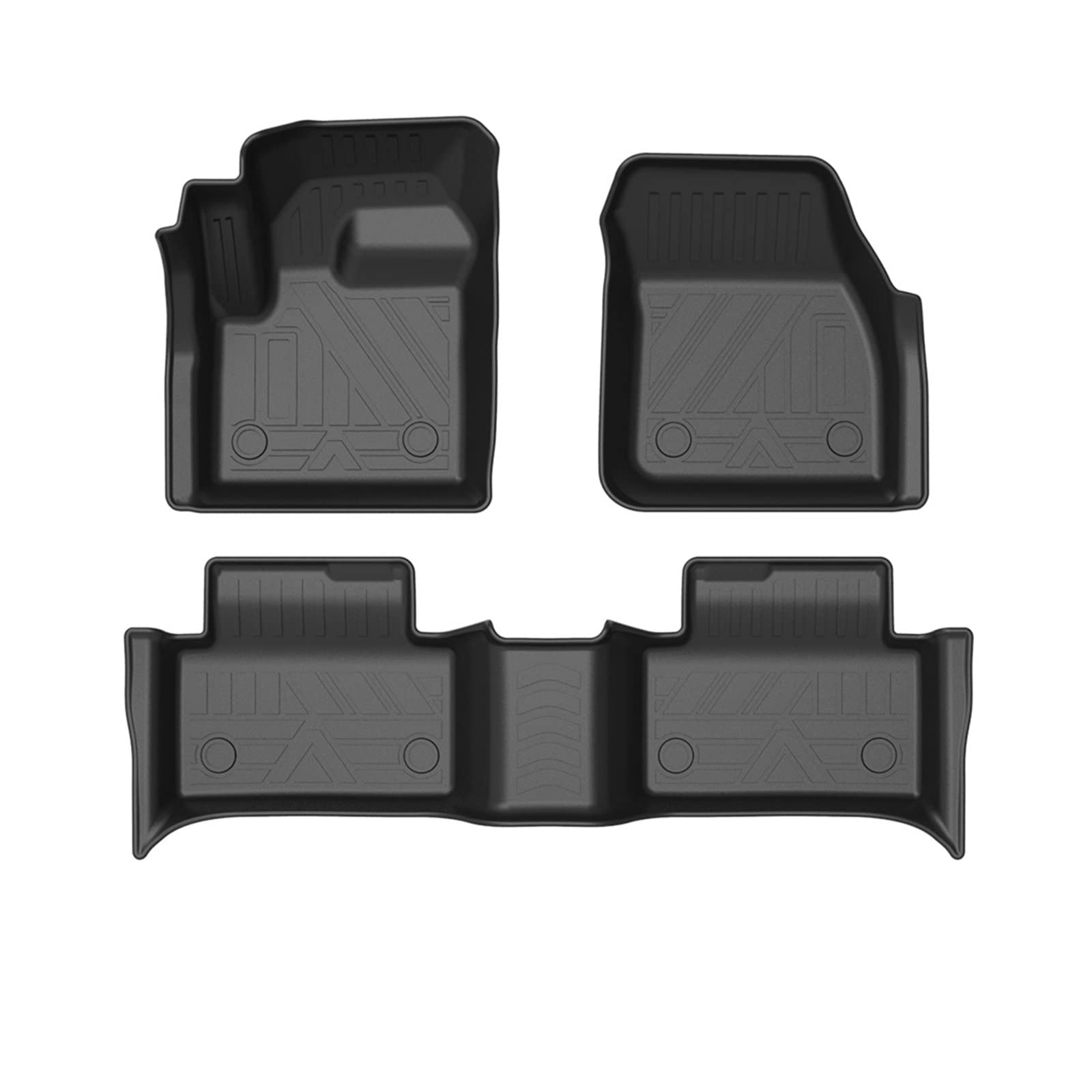 Autofußmatten All-Weather TPE Fußmatten Geruchlos Pad Tray Interieur-Zubehör Kompatibel mit Range Rover Evoque L551 2019-2023 von ORAMONTEX