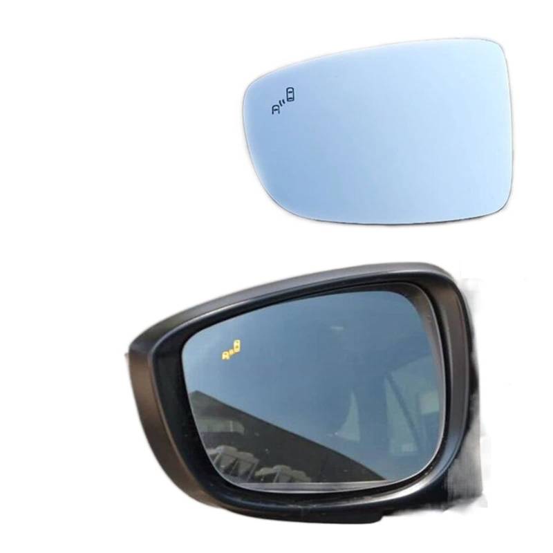 Car Blind Spot Warning Heating Rearview Wing Door Side Mirror Glass Lens Compatible With Mazda 3 Axela 6 Atenza CX-3 CX-5 2013-2021(For CX-5 13-14 left) von ORAMONTEX