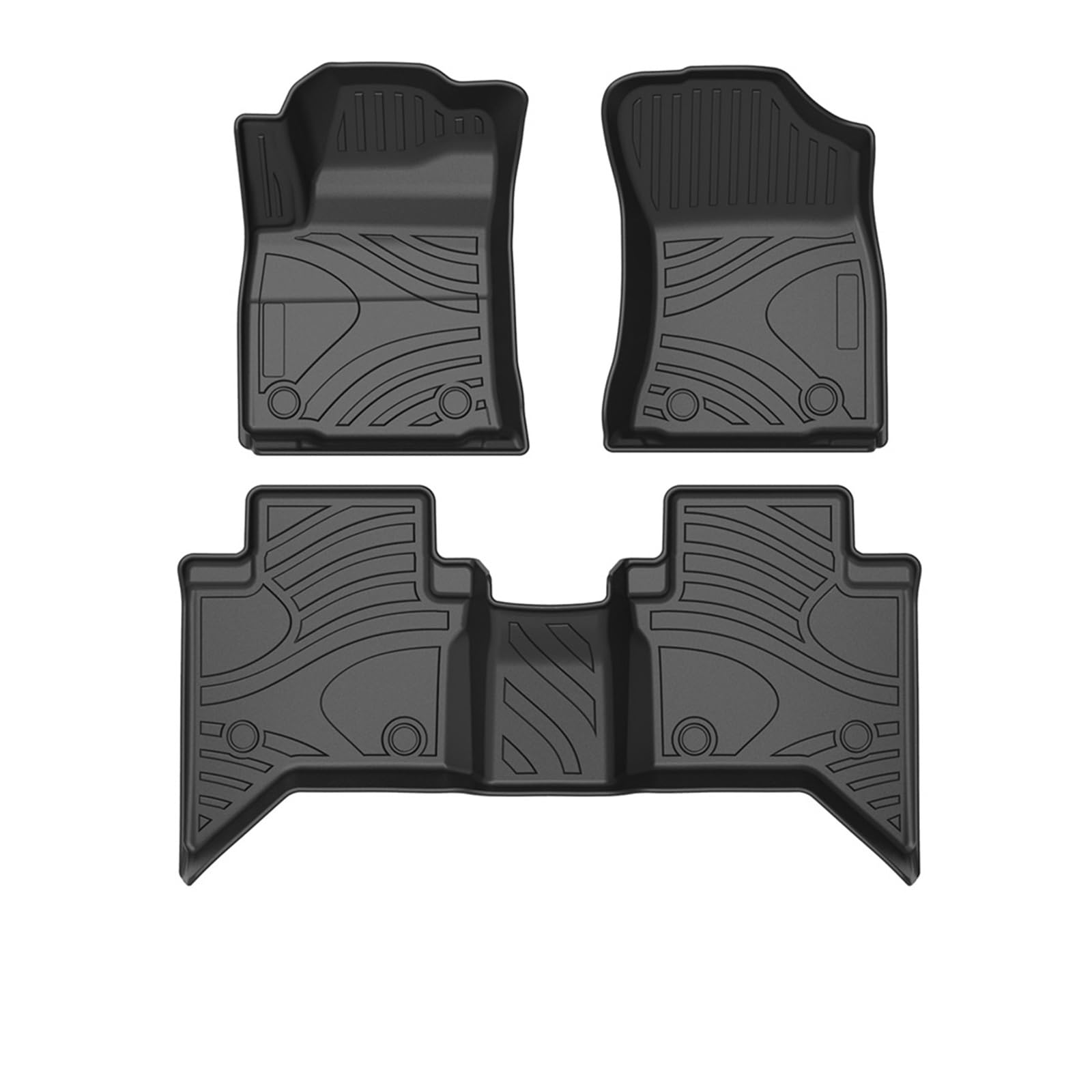 LHD RHD Auto Car Floor Mats All-Weather TPE Foot Mats Odorless Pad Tray Mat Interior Accessories Compatible With Hilux 2015-2023(15-21 LHD) von ORAMONTEX