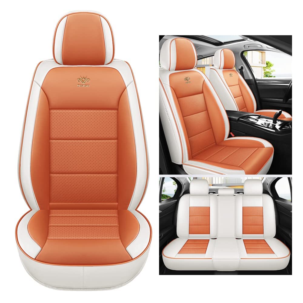 ORAWLE Kompatibel mit Autositzbezügen Universal Komplettes Set Zubehör für Mercedes-Benz V-Klasse Br.638 Br.639 Br.447 Valente W639 W447 Autozubehör: Orange von ORAWLE