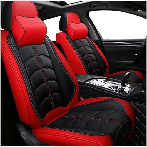 ORAWLE Sitzbezüge Auto Autositzbezüge Universal Set für Mercedes Benz W203 W204 W205 W211 W212 W213 W124 Glk Glc W164 W166 Gle Auto Zubehör: Schwarz Rot von ORAWLE