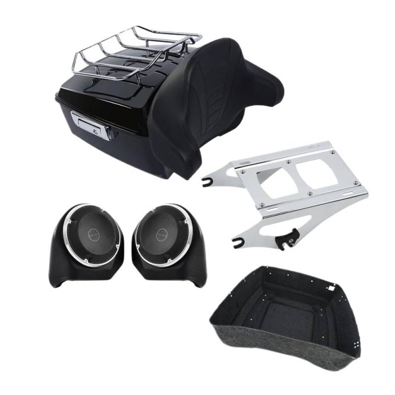 Hinten Rack Halterung Gepäck Motorrad 13,7 "Kofferraum Rack Rückenlehne Für Ha&rley Tour Pak Touring Street Glide Road King 2014-2022 2018 von ORBANA