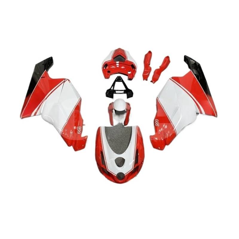 ORBANA Heckverkleidung Für Du&Cati 749 999 2003 2004 Motorrad-Karosseriesatz, Spritzguss-ABS-Kunststoff, Vollverkleidungssatz, Einzelsitzverkleidung, Abdeckung, Gugel von ORBANA