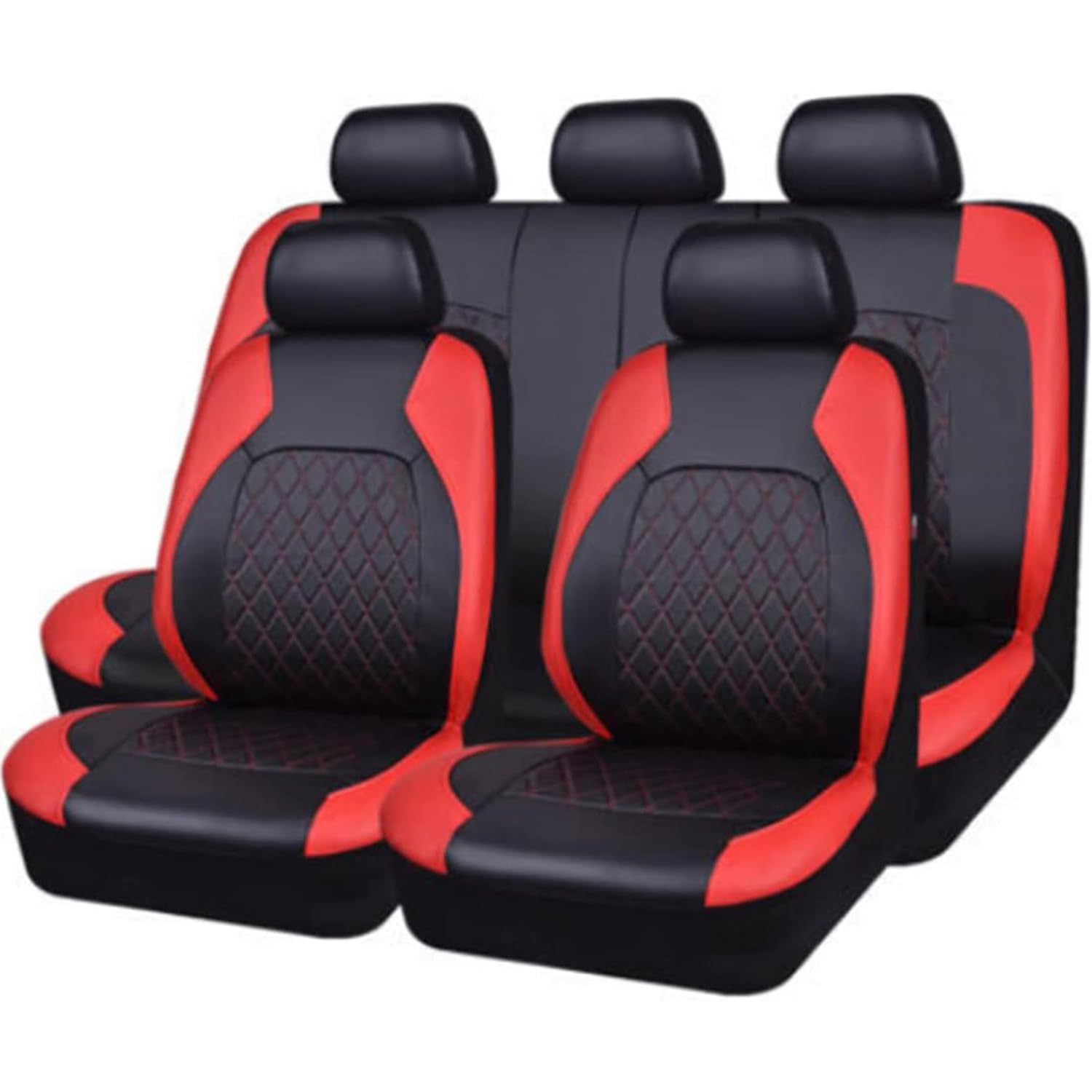 ORBIBA Auto-Sitzbezug für BMW Serie 2 Series 2er F45 / F46 Active Tourer/Gran Tourer 2014-2017 2018 2019 2020 2021, 9-teiliges Set Sitzbezug Komplett-Set, wasserdichte Autositzschoner aus Leder von ORBIBA