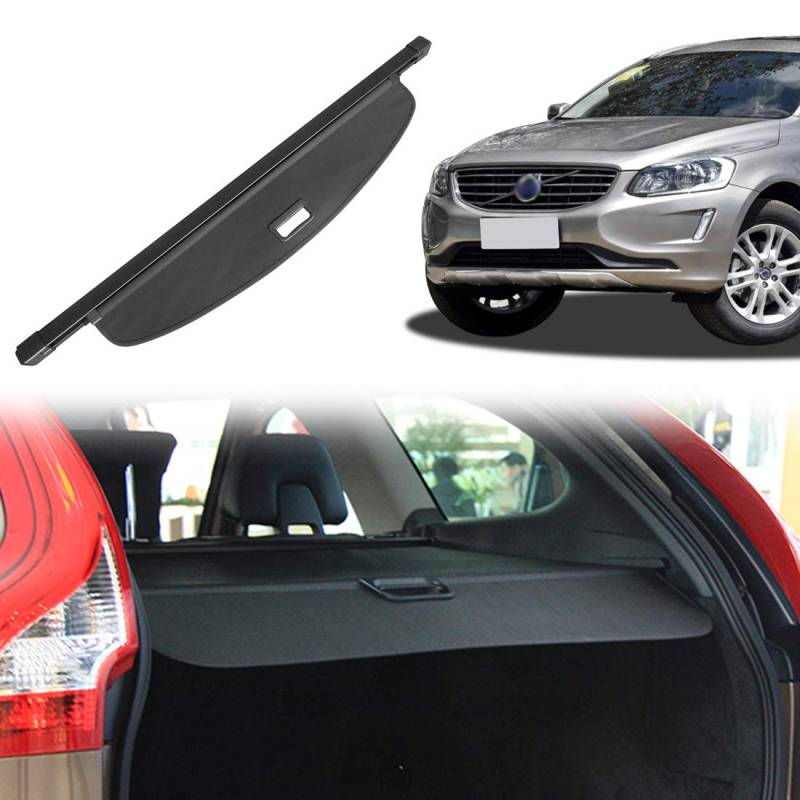 OREALTOOL Laderaumabdeckung Kofferraum Schutz Abdeckung Cargo Cover für Volvo XC60 2010-2017 Schwarz Ausziehbar Kofferraumabdeckung Rollo von OREALTOOL