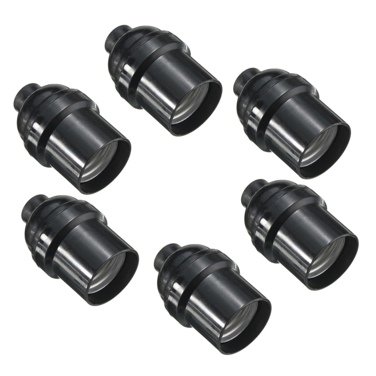 ORFOFE 6St leichte Basis umhängelampe pendelleuchte leuchtanhänger deckelampen Deckenlampe Adapter für Glühbirnenstecker Steckeradapter Adapter für Lampenhalter e26 lichtbasis Black von ORFOFE