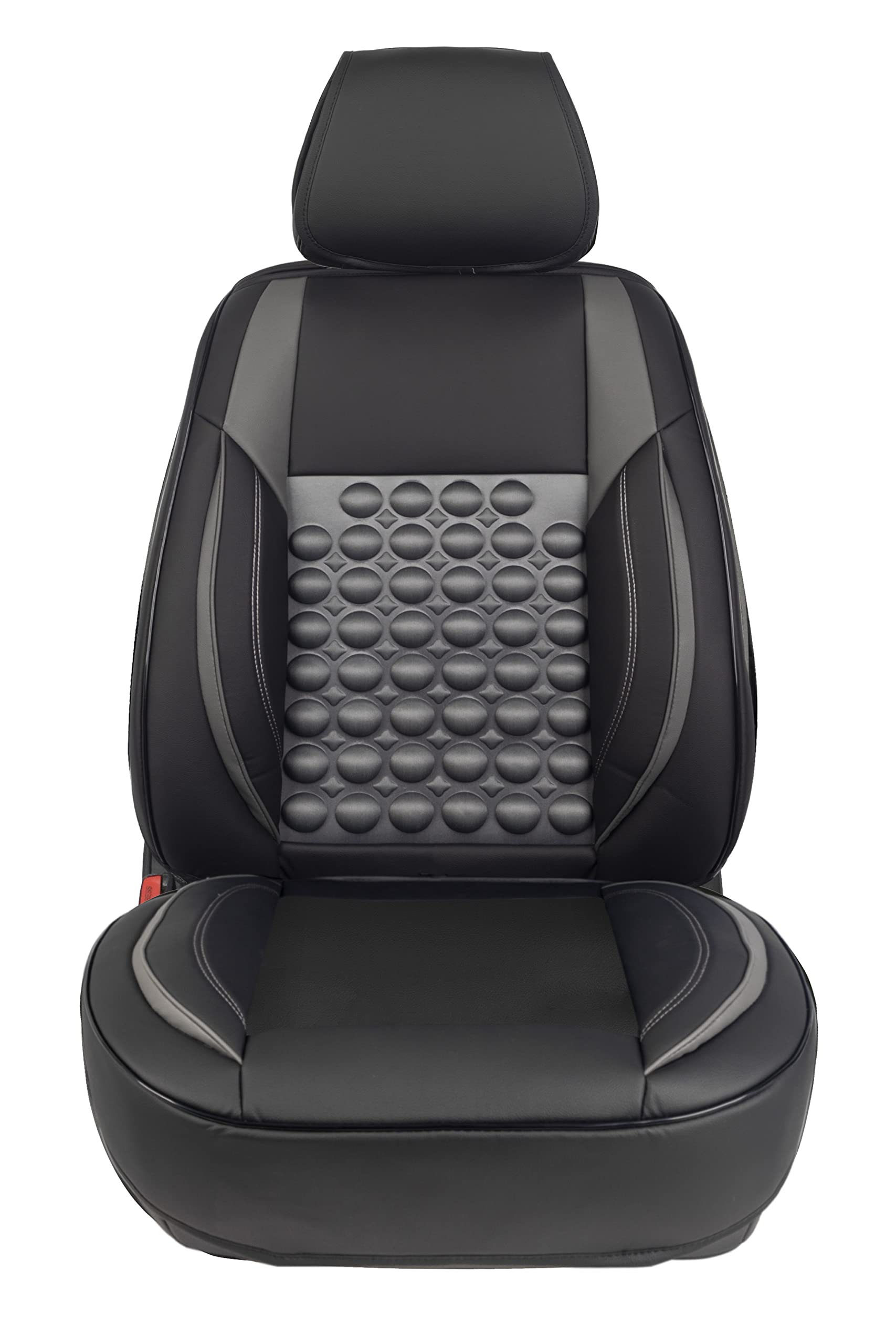 Origen Ergonomischer Sitzbezug für den Vordersitz Modell R6 Schwarz & Grau mit 6 cm Schaumstoff. Kompatibel mit Seitenairbag. Hergestellt aus hochwertigen Materialien. Universell und ergonomisch. von Origen