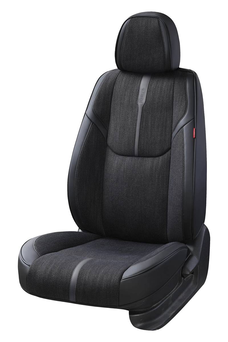 Origen Vordersitzbezug Modell R5 Schwarz und Grau mit 6 cm Schaumstoff. Kompatibel mit Seitenairbag. Hergestellt aus hochwertigen Materialien. Universell und ergonomisch. von Origen