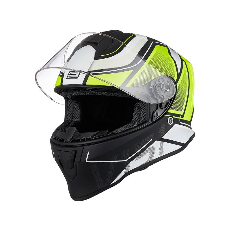 ORIGINE Integralhelm Motorradhelm mit Belüftung ECE Zertifizierung (Galaxi Fluo Yellow-Black MATT,L) von ORIGINE