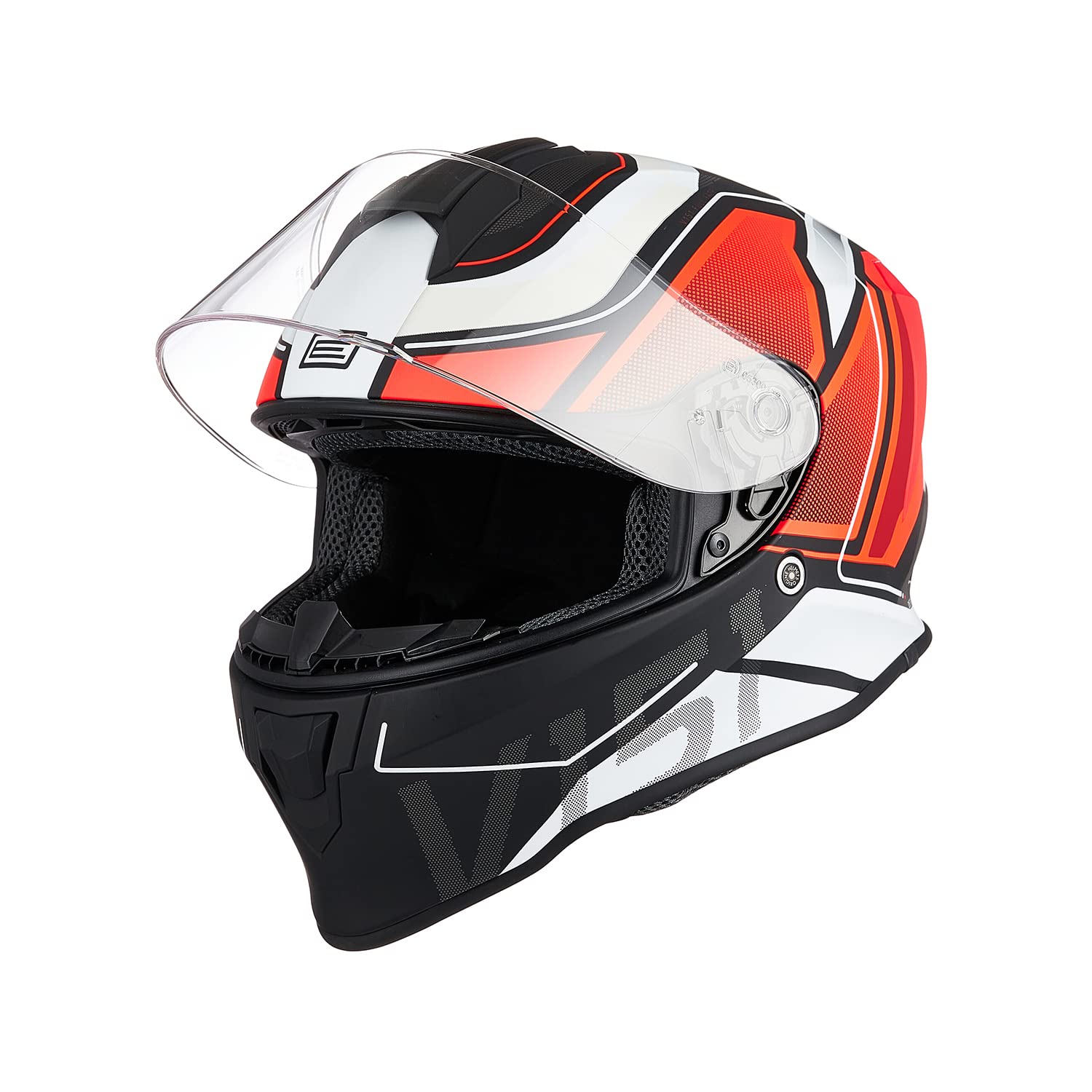 ORIGINE Integralhelm Motorradhelm mit Belüftung ECE Zertifizierung (Galaxi Fluo red-Black MATT,L) von ORIGINE