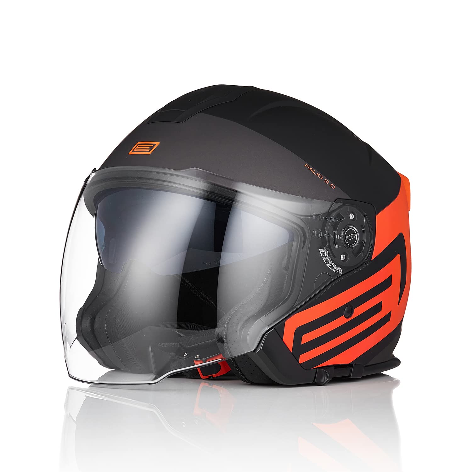 ORIGINE Motorrad Helm Jet Helm Scooter mit Doppelvisier genehmigt ECE 22-06 von ORIGINE