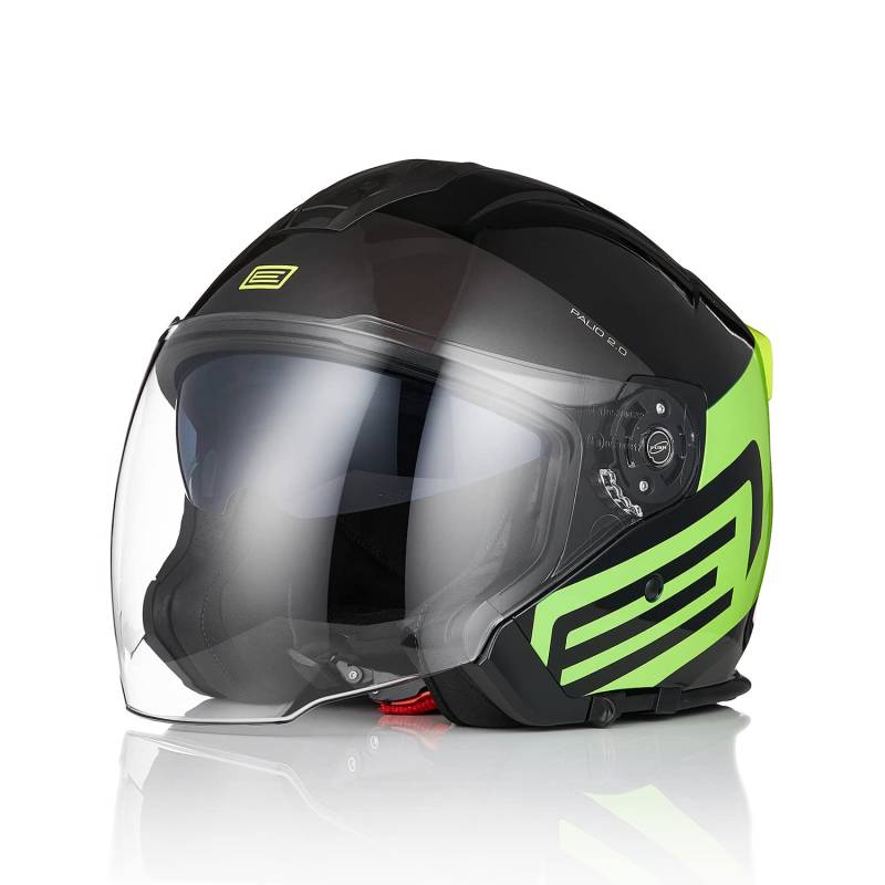 ORIGINE Motorrad Helm Jet Helm Scooter mit Doppelvisier genehmigt ECE 22-06 von ORIGINE