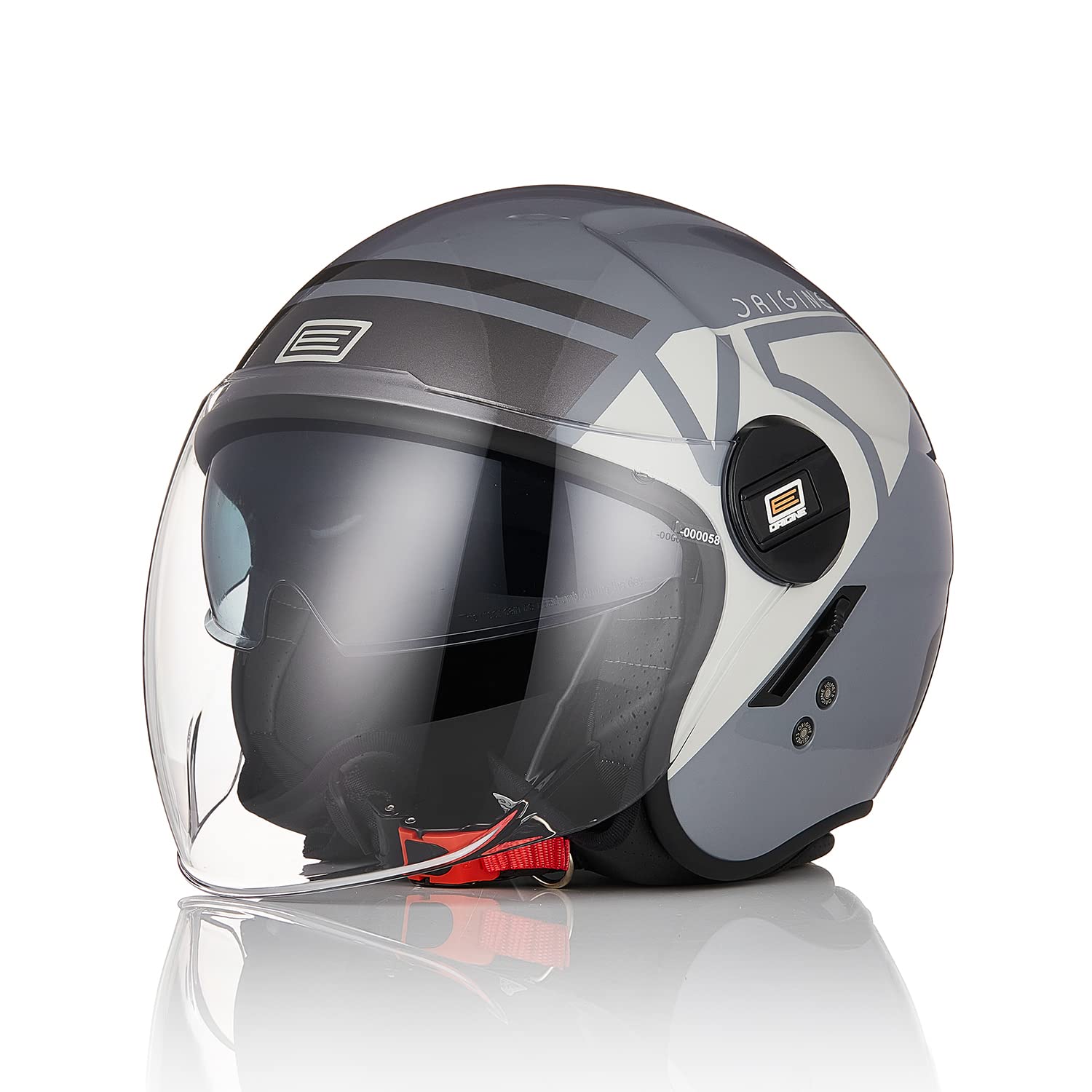 ORIGINE Motorrad Helm Jet Helm Scooter mit Doppelvisier genehmigt ECE 22-06 von ORIGINE