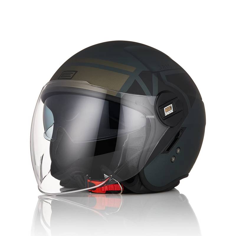 ORIGINE Motorrad Helm Jet Helm Scooter mit Doppelvisier genehmigt ECE 22-06 von ORIGINE