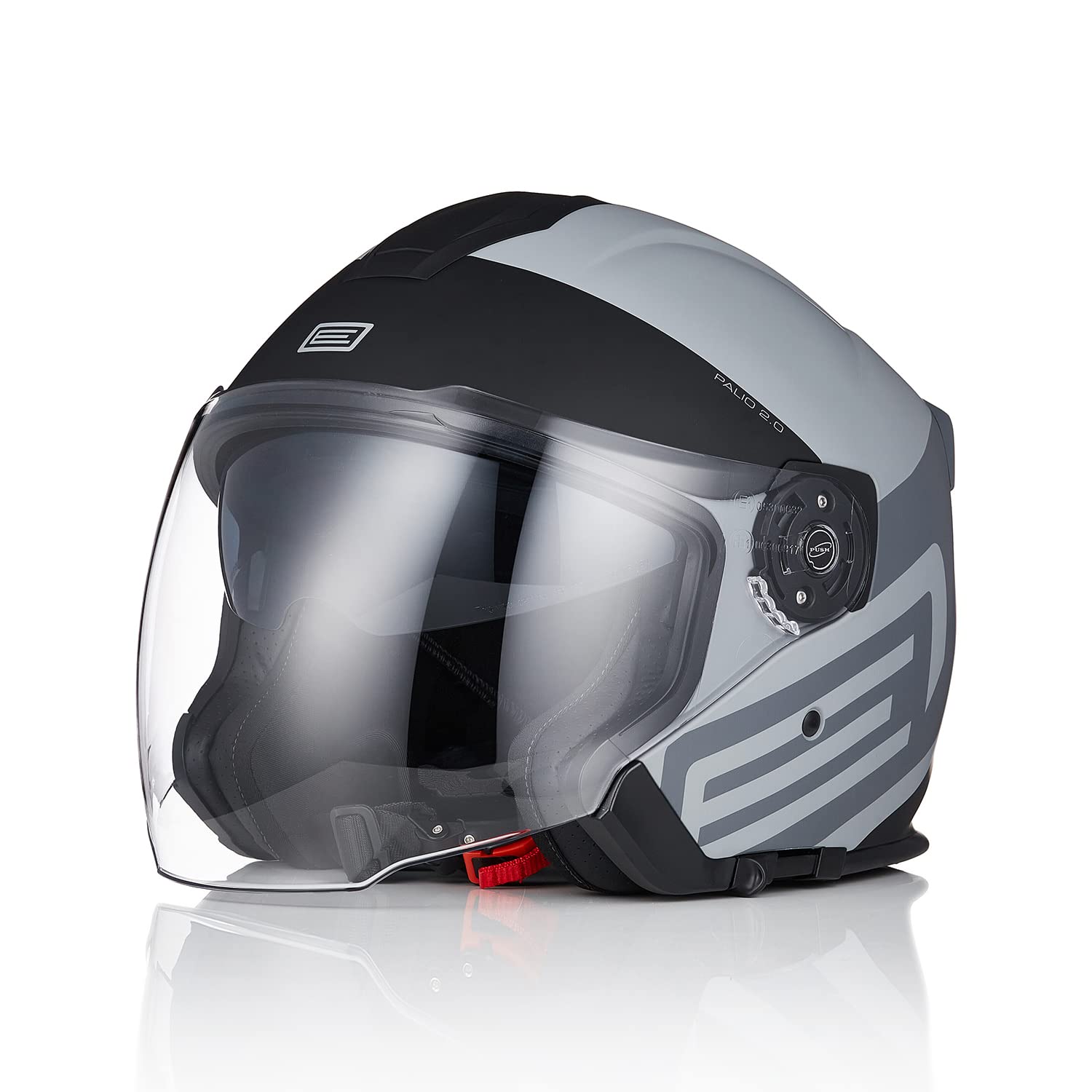 ORIGINE Motorrad Helm Jet Helm Scooter mit Doppelvisier genehmigt ECE 22-06 von ORIGINE