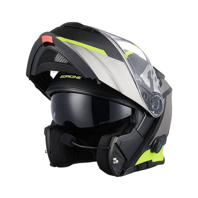 ORIGINE Motorradhelm Bluetooth Klapphelm Integralhelm ECE 22-05 Mit Doppelvisier von ORIGINE