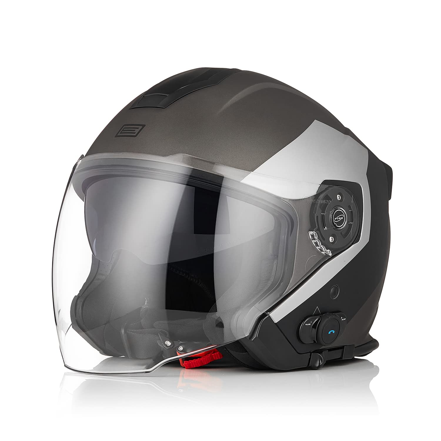 ORIGINE Motorradhelm Jethelm Roller Helm Bluetooth ECE Mit Doppel Visier von ORIGINE