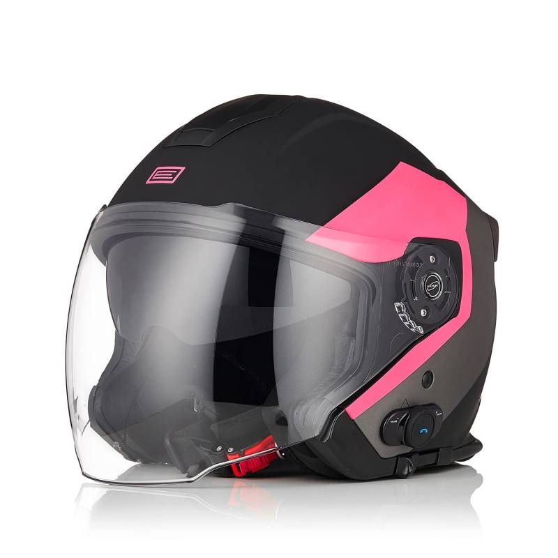 ORIGINE Motorradhelm Jethelm Roller Helm Bluetooth ECE Mit Doppel Visier von ORIGINE