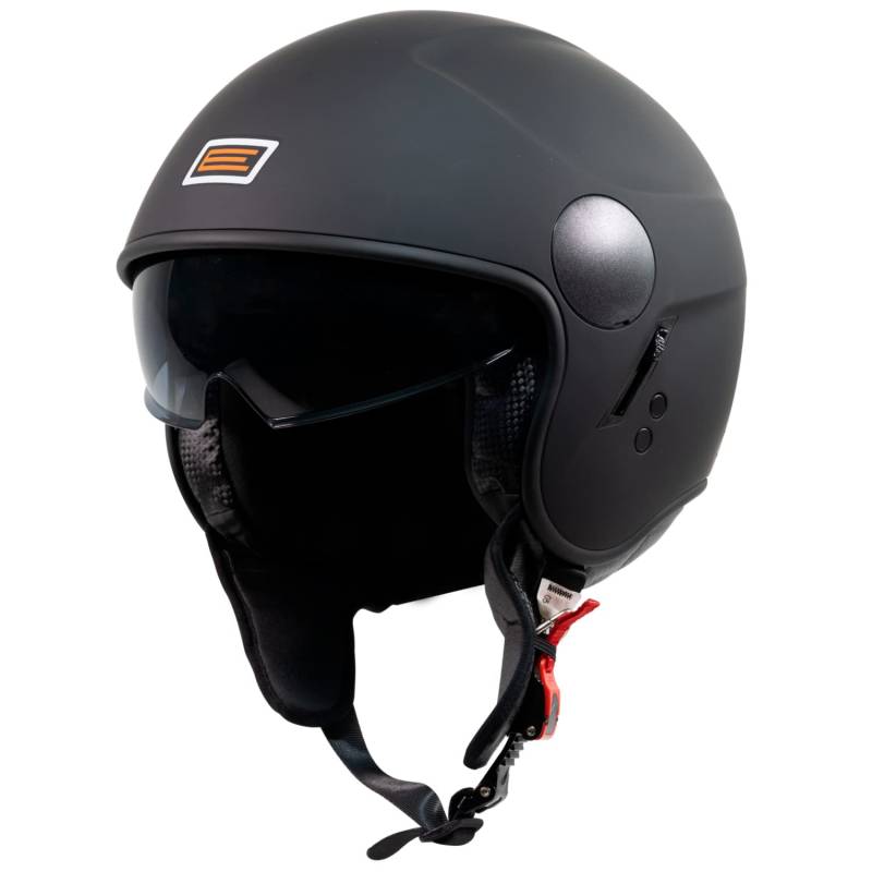 ORIGINE Motorradhelm Jethelm Rollerhelm mit Visier ECE Zertifizierung (SOLID MATT Black,M) von ORIGINE