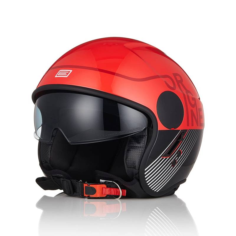 ORIGINE Motorradhelm Jethelm Rollerhelm mit Visier Zertifizierung ECE 22-06 von ORIGINE