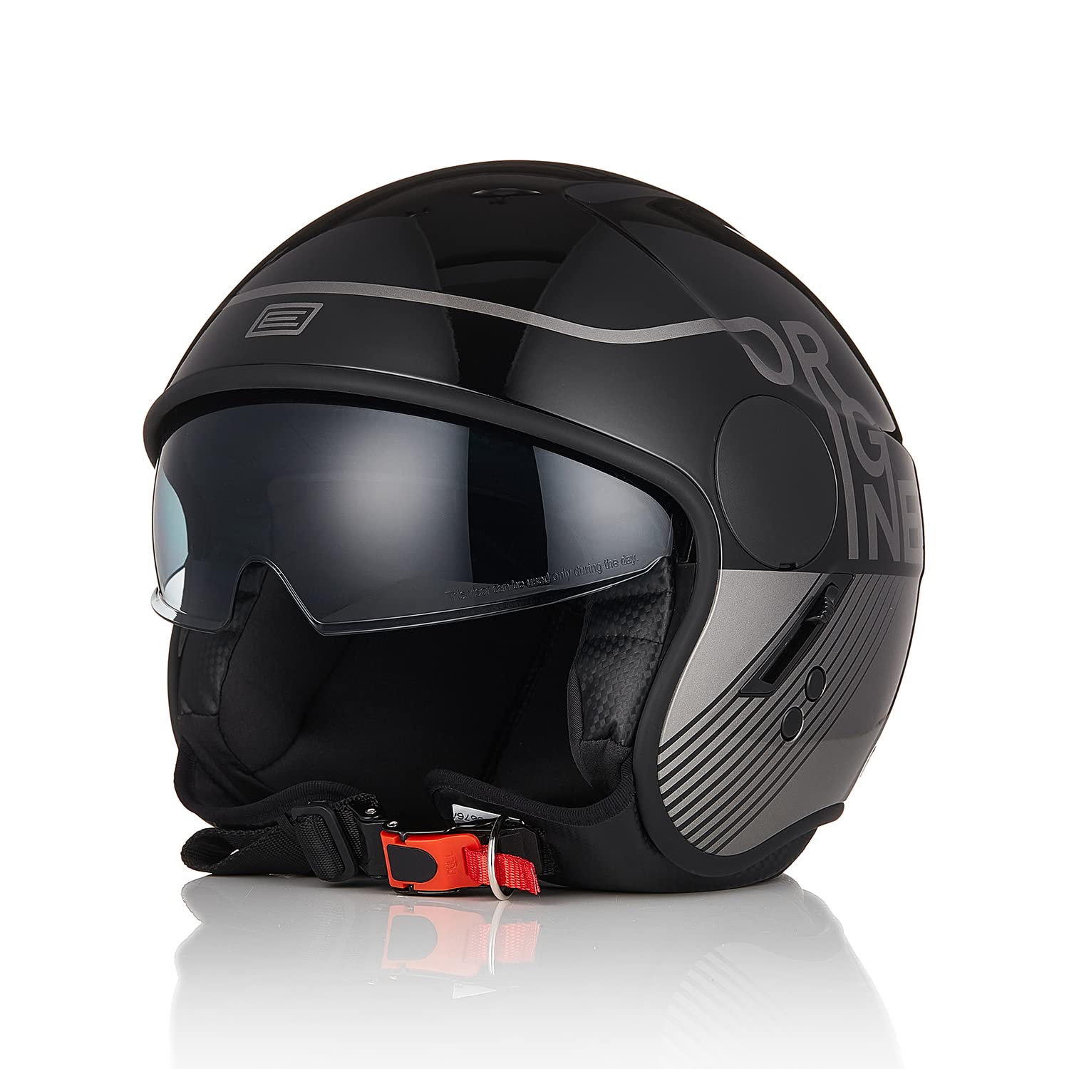 ORIGINE Motorradhelm Jethelm Rollerhelm mit Visier Zertifizierung ECE 22-06 von ORIGINE