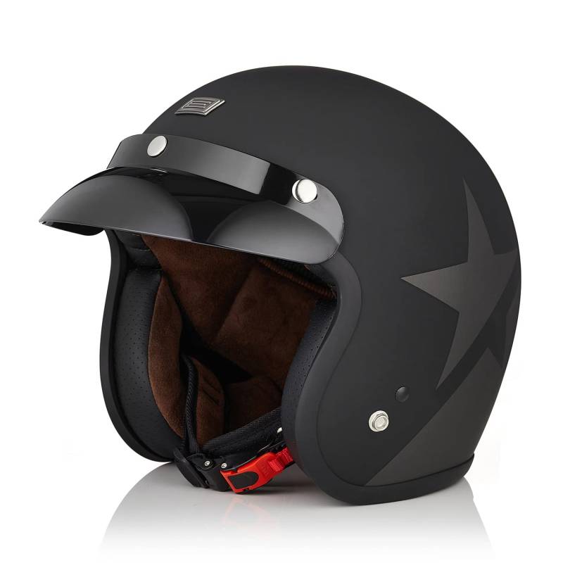 ORIGINE Offener Motorrad Jethelm ECE Zugelassener Roller Helm mit Sonnenblende von ORIGINE