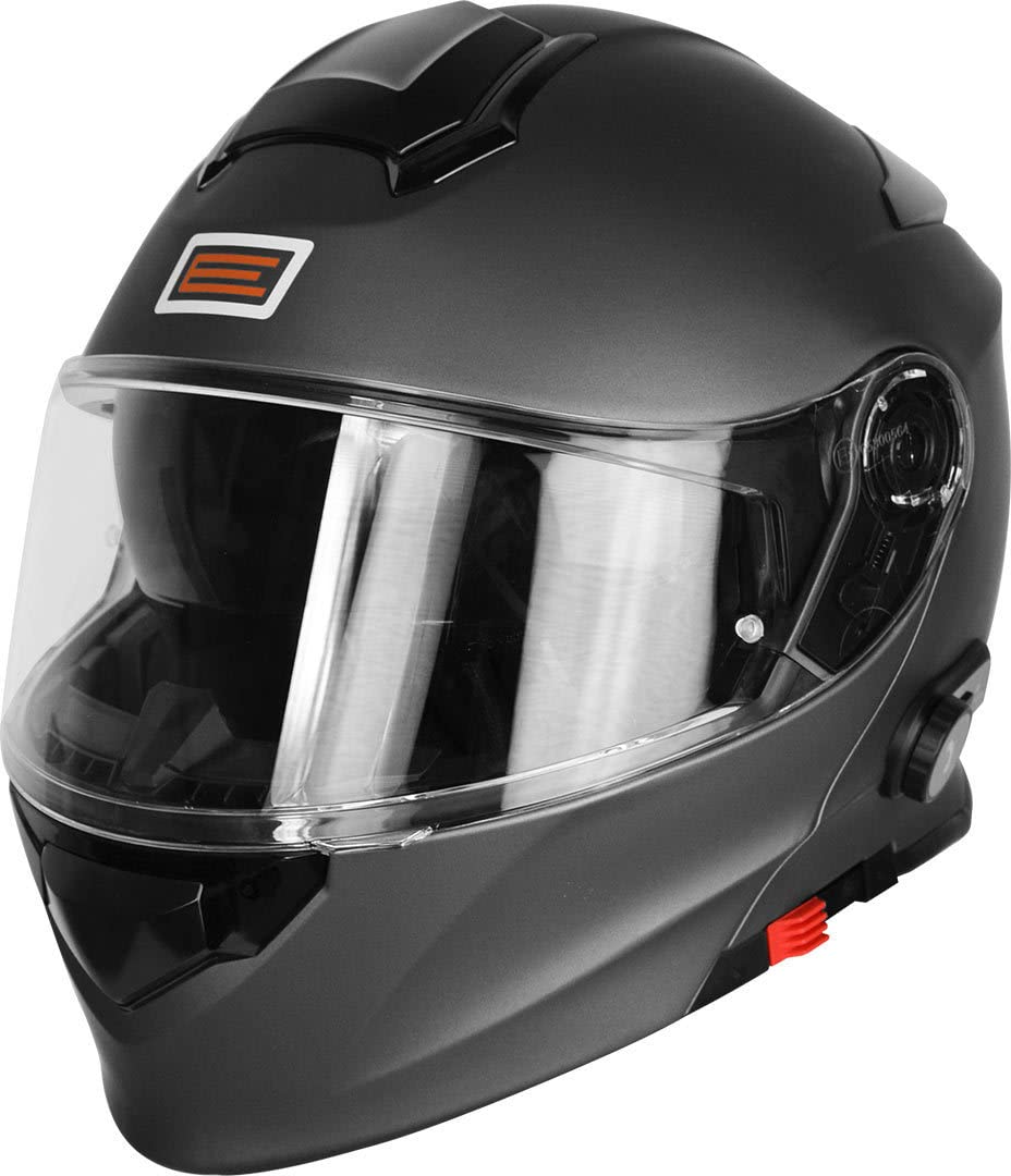 Origine Helmets 204271723600005 Delta Solid Matt Klapphelm mit integriertem Bluetooth, Titan, L von ORIGINE