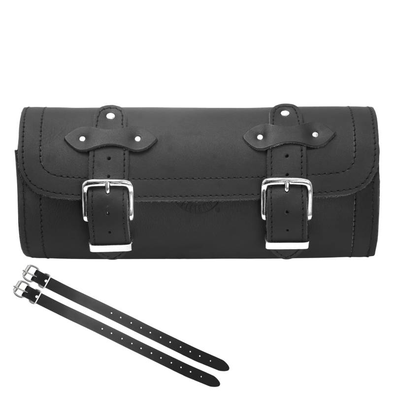 ORLETANOS Werkzeugrolle Big 15 Lenkerrolle Gepäckrolle kompatibel mit Chopper Harley Davidson HD Motorrad Bikertaschen Lederrolle Werkzeugrolle Bugrolle Werkzeugtasche von ORLETANOS