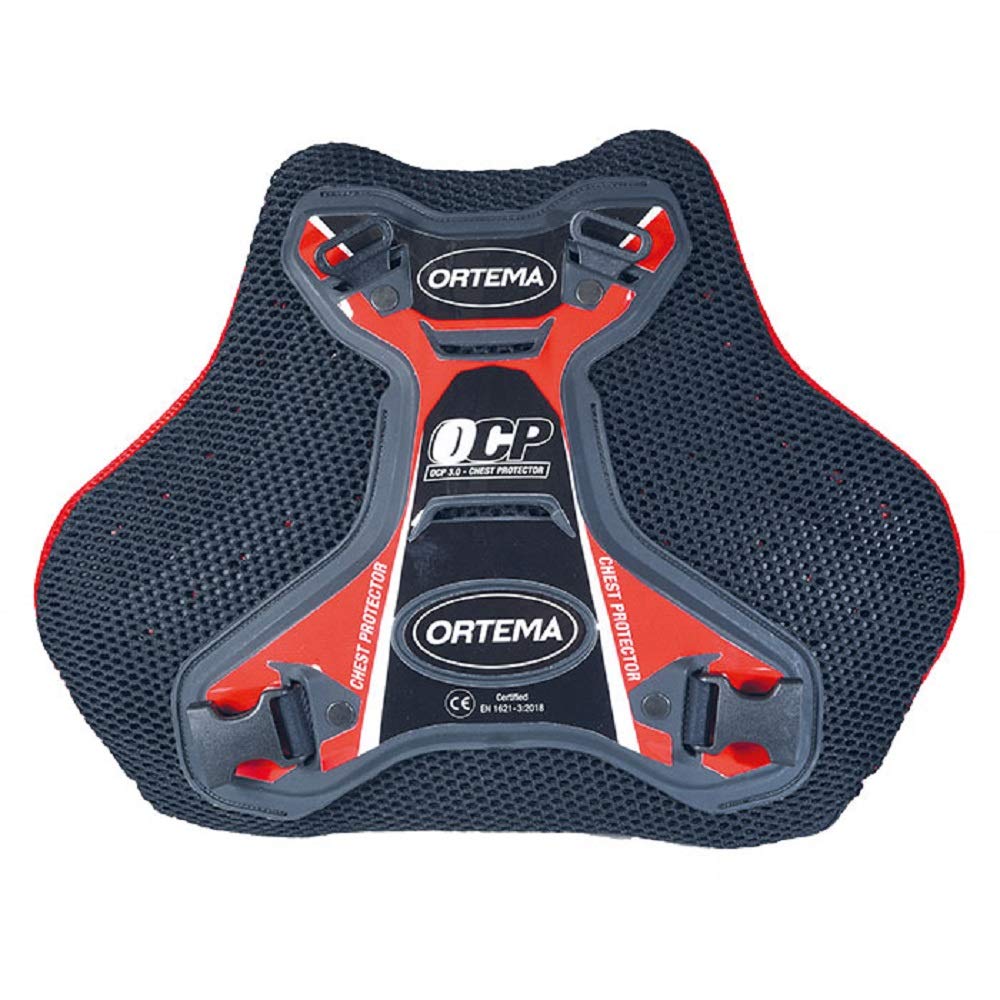 ORTEMA OCP 3.0 - (Gr.S rot) Chest Protector - Brustprotektor mit Gurtsystem - Schutzklasse EN 1621-3: 2018 Level 2 für Motocross/Endurosport/Downhill/MTB & mehr von ORTEMA