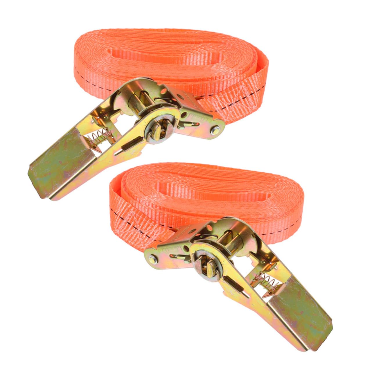 OSALADI 2 STK Bündler Ratschengurt Kurze Spanngurte Heben binden Ratschenzurrgurte gurtstopper gurtschoner Ratchet Straps Spanngurte mit Ratsche Cam-Lock-Schnallenriemen Polyester Orange von OSALADI