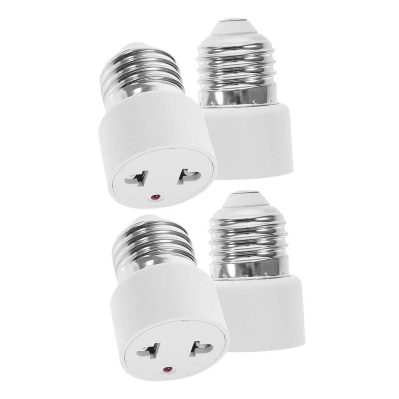 OSALADI 4 Stück Glühbirnen-fassungskonverter Glühbirnen-steckdosenadapter E27-adapter Adapter Für Glühbirne Und Lampenfassung Zum Steckdosenverteiler Abs B22 Polarisiert Lampenkopf Weiß von OSALADI