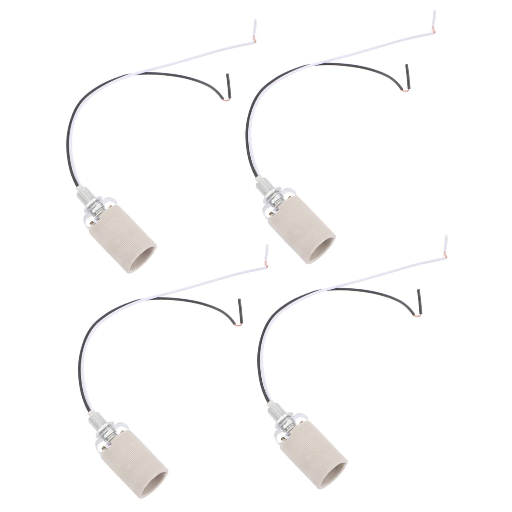 OSALADI 4 Stück Lampenkopf Pendelleuchte Schraubsockel Lampenfassung Mit Gewinde E14 Schraubfassung Glühbirne Sockel Tischlampensockel Lampenfassung Adapter E27 Auf E14 Adapter Eisen von OSALADI