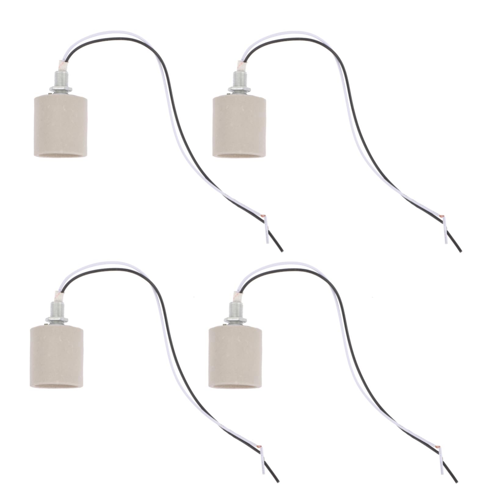 OSALADI 8 Stk Lampenkopf Halterung für Deckenleuchte Lampenfassungsadapter e27 birne lichterspitze lampenaufhängung schrauben Lampenfassung mit Gewinde Sockel der Glühbirne Keramik Weiß von OSALADI