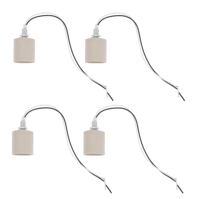 OSALADI 8 Stk Lampenkopf Halterung für Deckenleuchte Lampenfassungsadapter e27 birne lichterspitze lampenaufhängung schrauben Lampenfassung mit Gewinde Sockel der Glühbirne Keramik Weiß von OSALADI