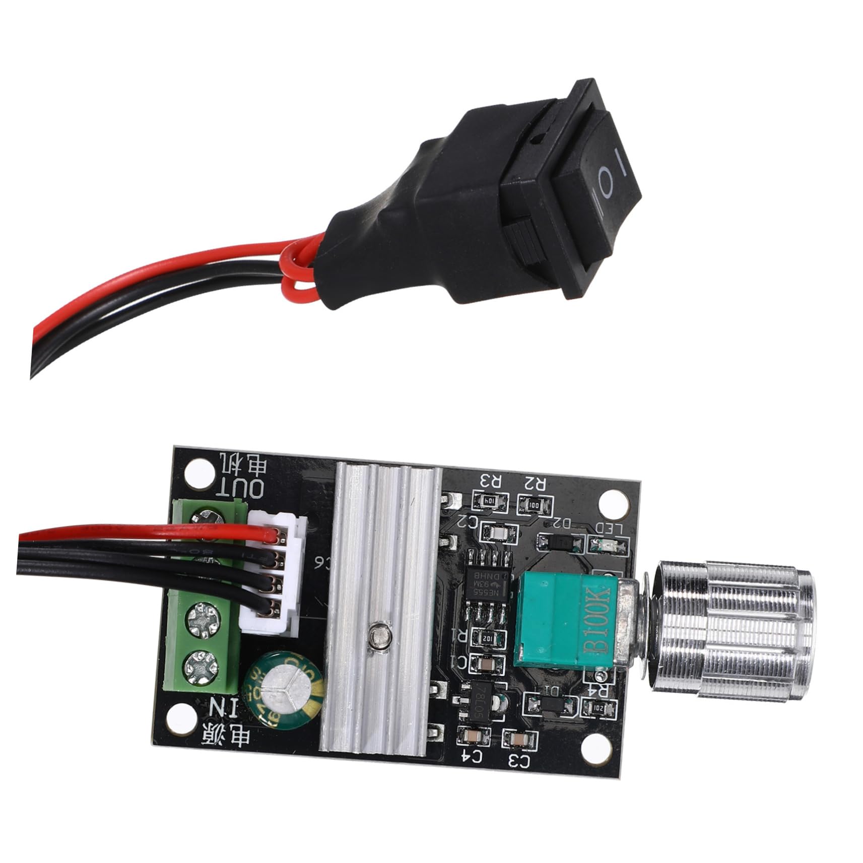 OSALADI PWM DC Motor Controller 6V 12V 24V 3A 80W Einstellbarer Und Umkehrbarer Motorantrieb 1203BB Zufällige Kabelfarbe Motor Geschwindigkeitsregler Für Verschiedene Anwendungen von OSALADI