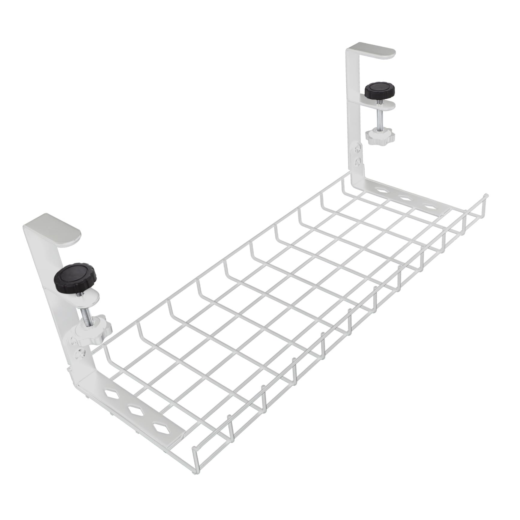 OSALADI draht lagerregal Kabelclip Drähte Kabelhalter Korb schreintischorganizer schreibtisch organiser Kabelmanagement am Schreibtisch Kabelorganisator unter dem Schreibtisch Stahl Weiß von OSALADI