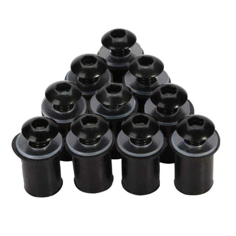 OSAN CICMOD 10x M5 x 16mmMotorrad Windschutzscheiben Bolzen Schrauben Screw Kit CNC-Aluminum Schwarz von CICMOD